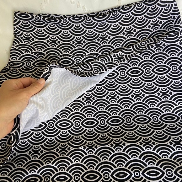 Soybu skirt classic black and white sport reef flirt skirt mock wrap small - Picture 4 of 5